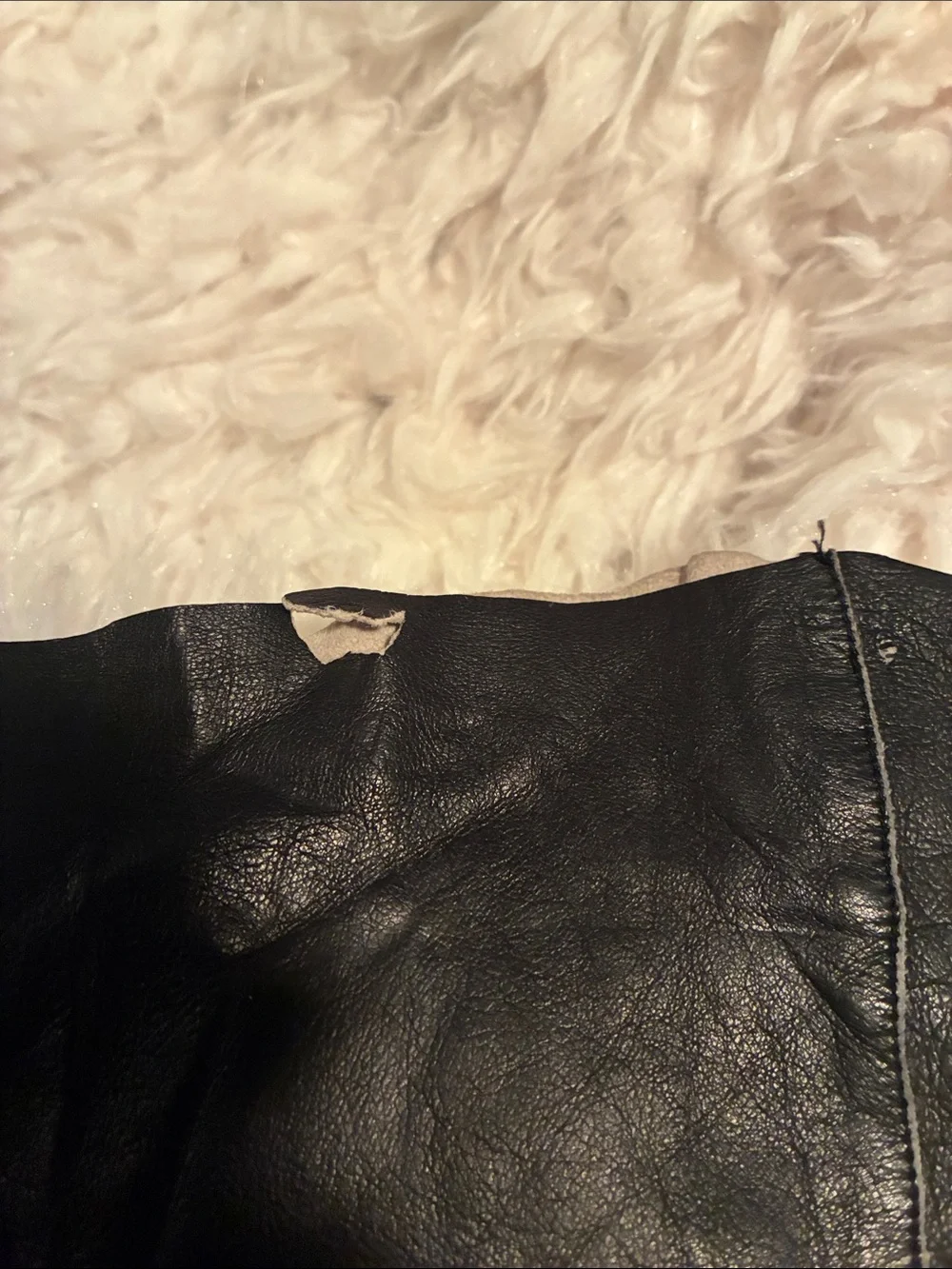 Long Black Leather Opera Gloves